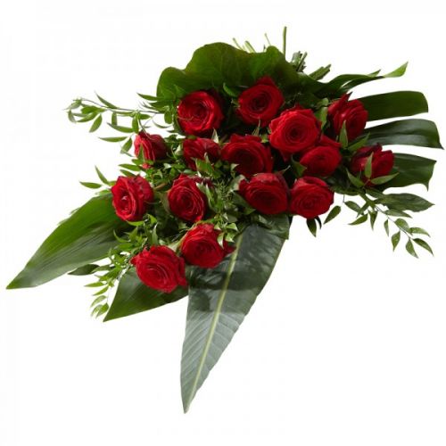 Траурный букет из красных роз с доставкой по Незнановке